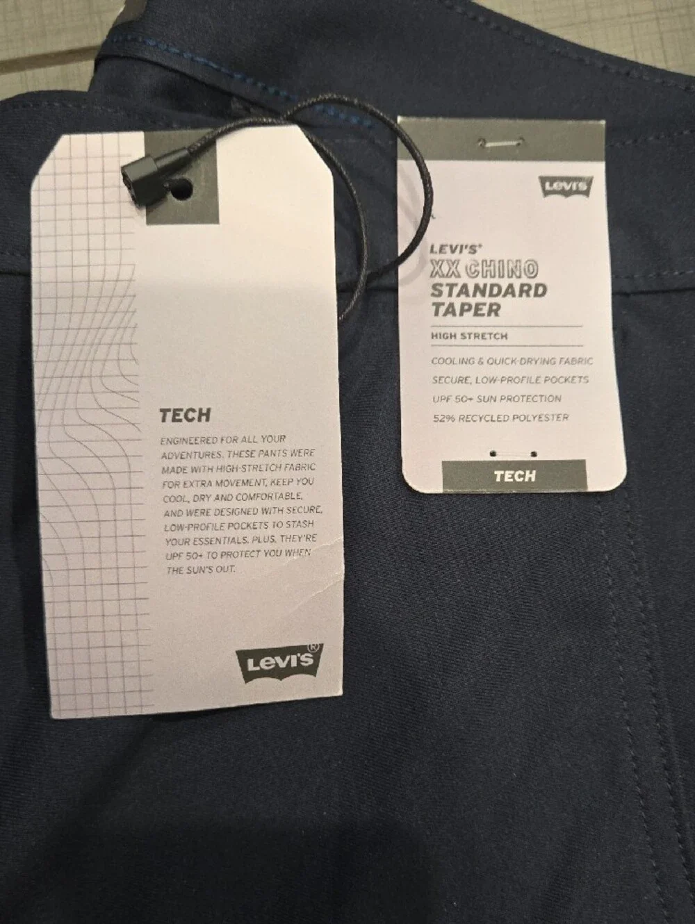 Levi's Tech XX Chino Standard Taper in Navy Blue 34x30